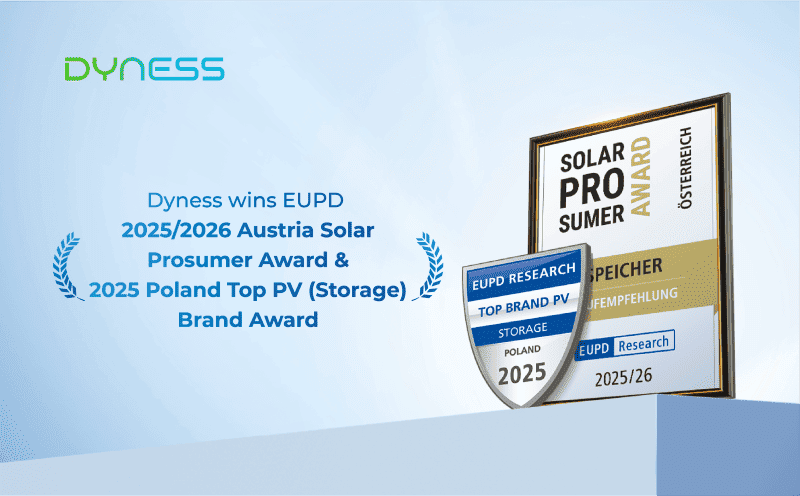 Good News from Düsseldorf: Dyness Secures Dual Honours – EUPD's "Solar Prosumer Award, Austria" and "Top PV (Storage) Brand, Poland"